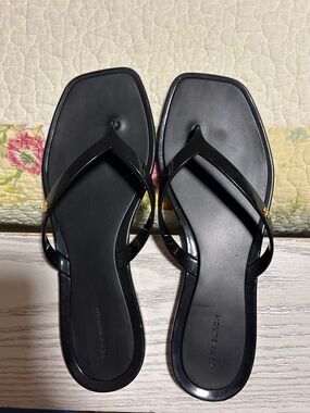 Tory Burch Roxanne Plastic Square Toe Sandal Flip-Flop Sz. 9M